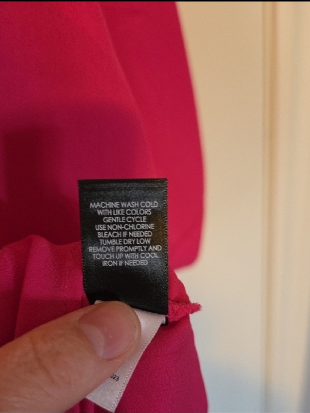 torrid V-Neck Roll-Sleeve Harper Blouse in Hot Pink - Picture 7 of 8